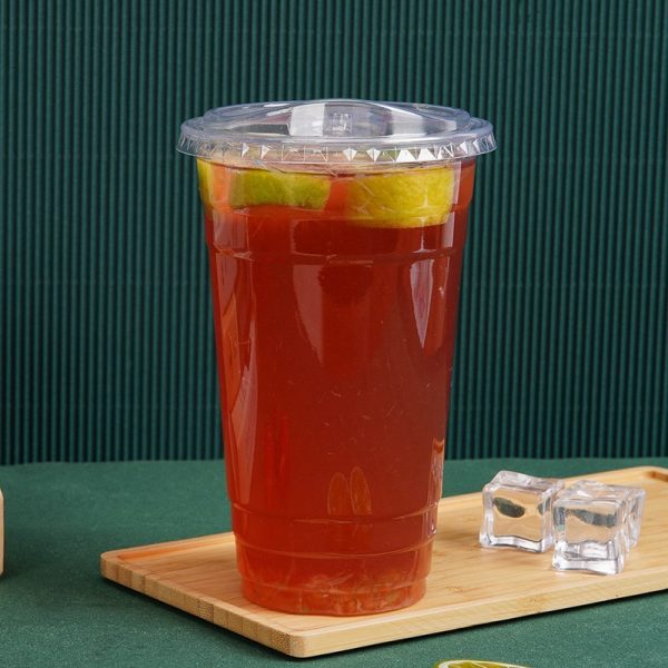24oz geteco® disposable smoothie clear cold plastic cup