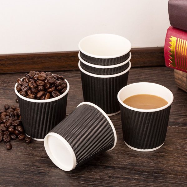 4oz disposable hot coffee ripple wall paper cup