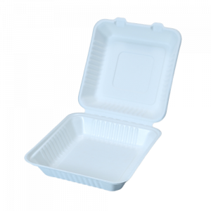 9 inch GetBio® Disposable Sugarcane Bagasse Clamshell Box removebg preview