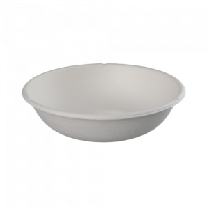 32oz getbio® disposable sugarcane bagasse round salad bowl