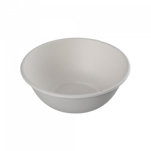 46oz getbio® disposable sugarcane bagasse round salad bowl