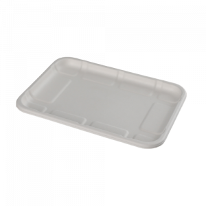 219 mm getbio® disposable sugarcane bagasse rectangular meat tray