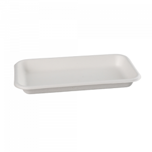 195 mm getbio® disposable sugarcane bagasse rectangular meat tray