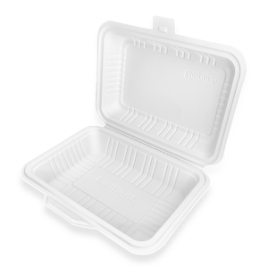 6 inch getbio® disposable corn starch burger clamshell box (复制)