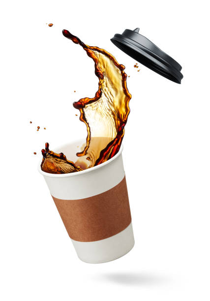 cup of coffee splashing or spilling