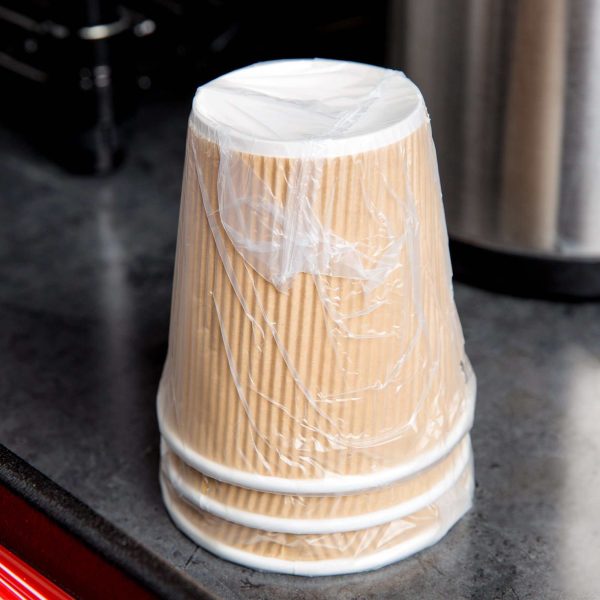 10 oz Hotel Motel Individually Wrapped Ripple Wall Paper Cup