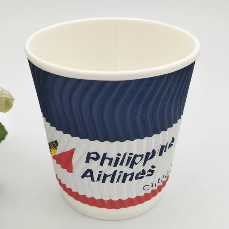 airport ripple wall paper cup 7oz manufacturer