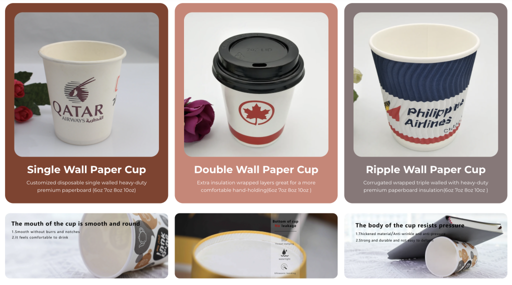 Types of Paper Cups Suitable for Inflight Catering