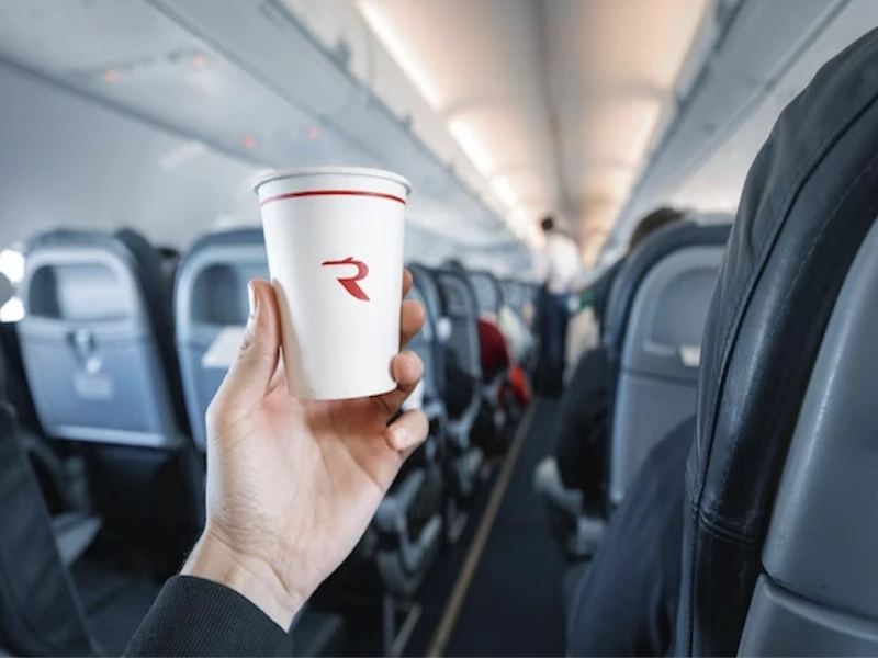 best airplane inflight catering paper cup 7oz for airline company