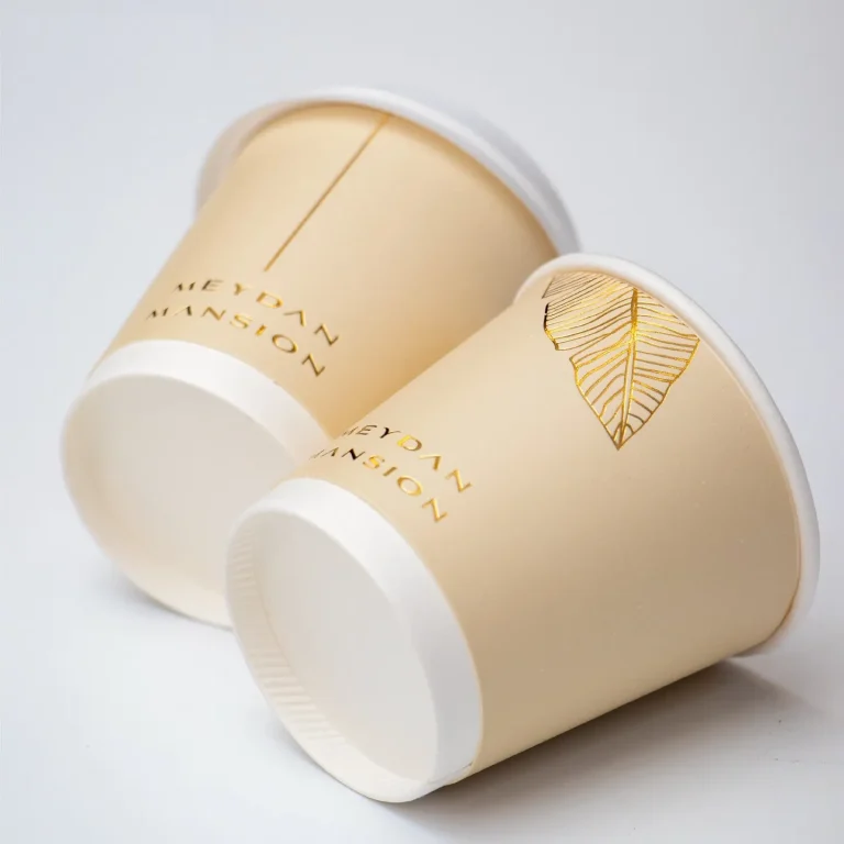 gold foiled stamping paper cups manufacturer