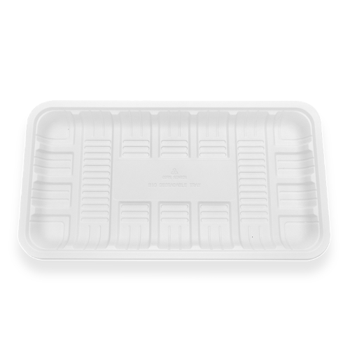 rectangular cornstarch food tray packaging supermarket