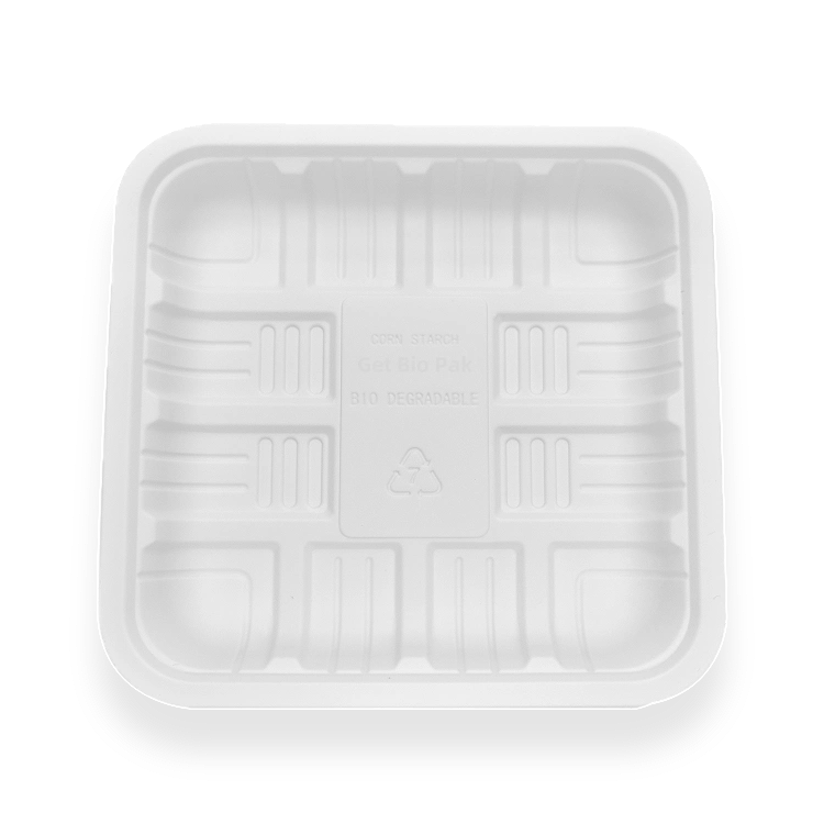 square corn starch food tray packaging
