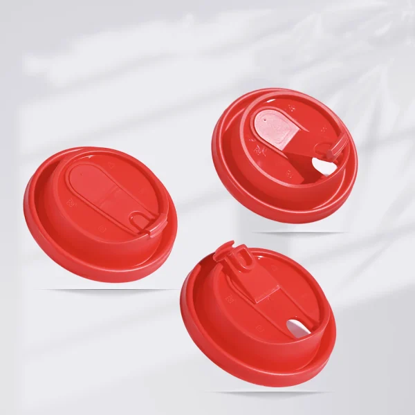 red plastic lid for paper coffee cup ps pp injection 80mm 90mm