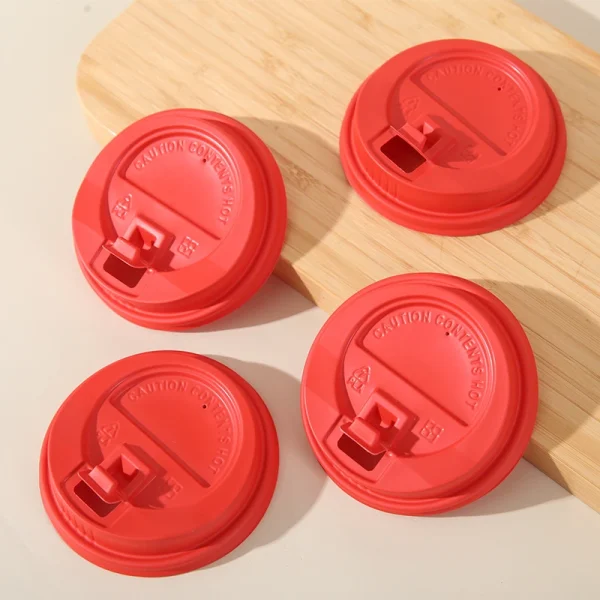 red plastic lid for paper coffee cup ps pp injection 80mm 90mm