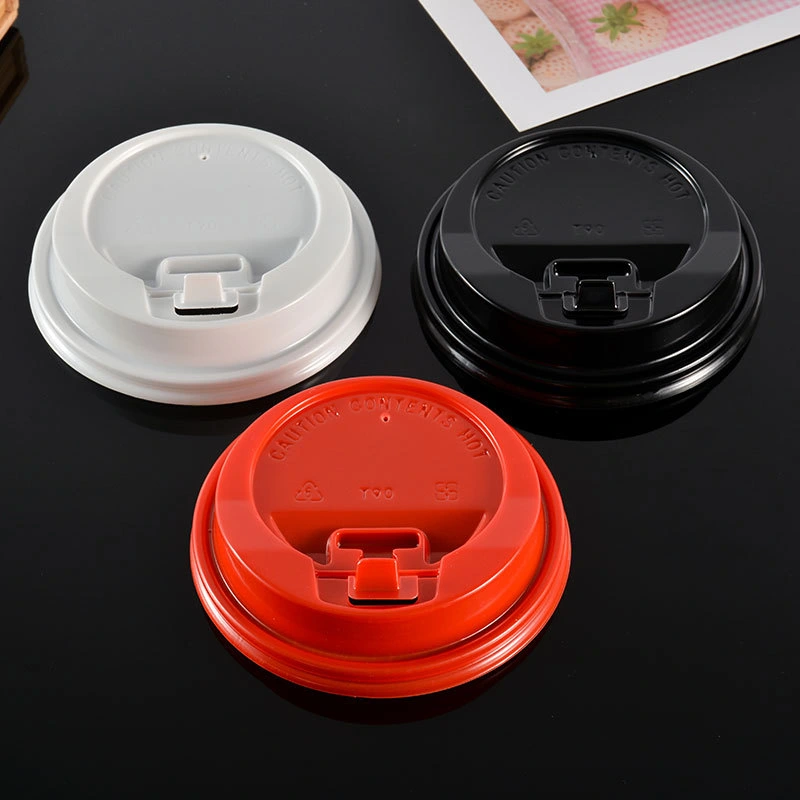 red plastic lid for paper coffee cup PS PP injection 80mm 90mm