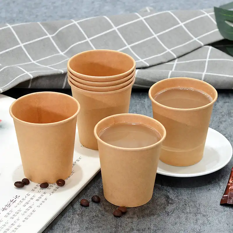 brown kraft disposable paper cups