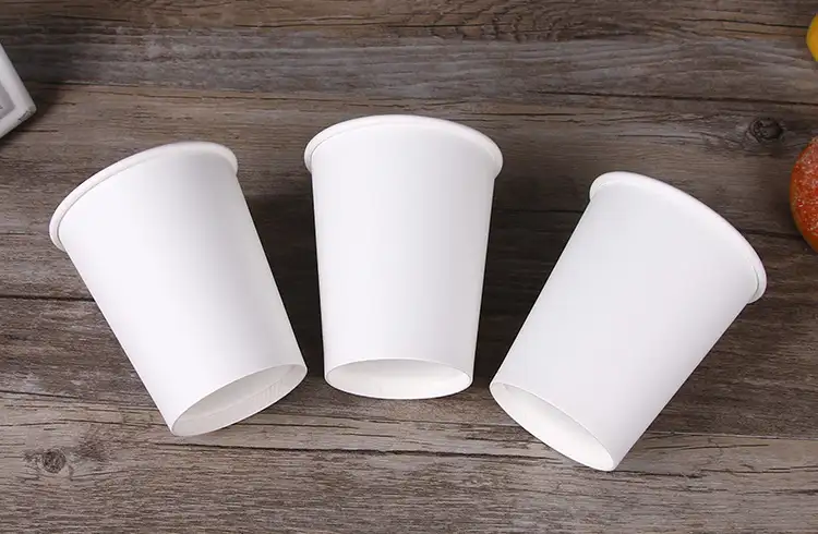 plain white paper cups samples 8oz