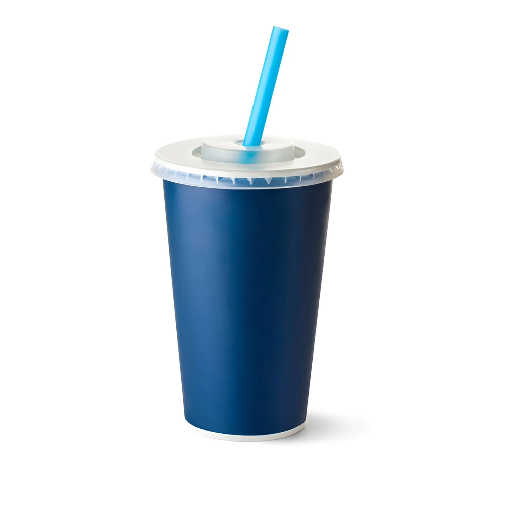 cold drink paper cups blue