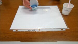 vinegar tests in a paper cups