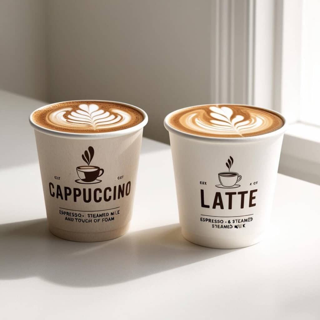 cappuccino vs latte