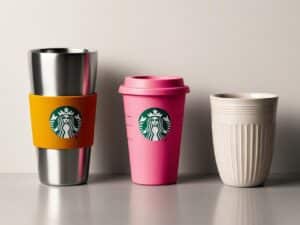 three Starbucks Tumbler Cups compare