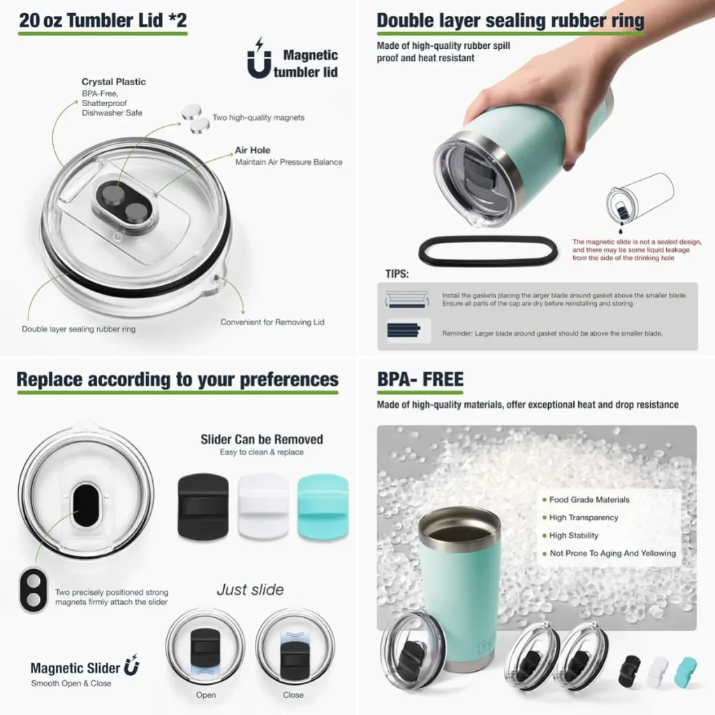 tumbler lids magnetic tumbler lid replacement