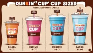 dunkin' cup sizes