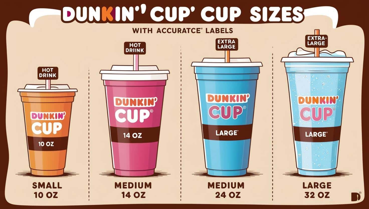 dunkin' cup sizes