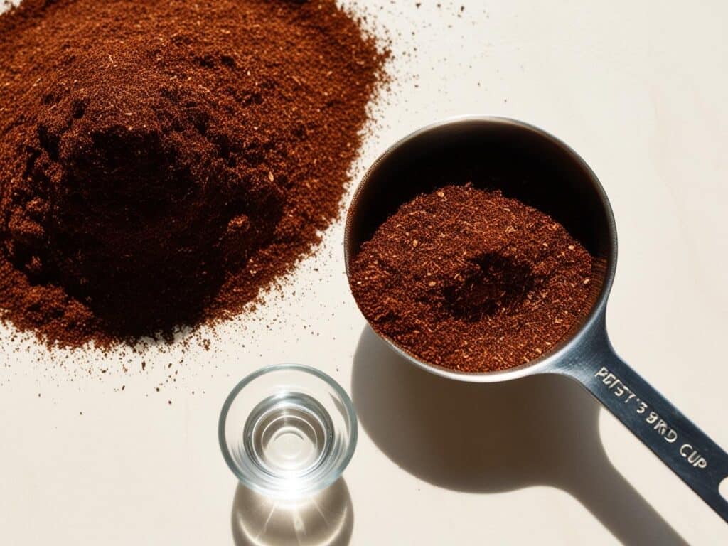 how much coffee grounds in per cup