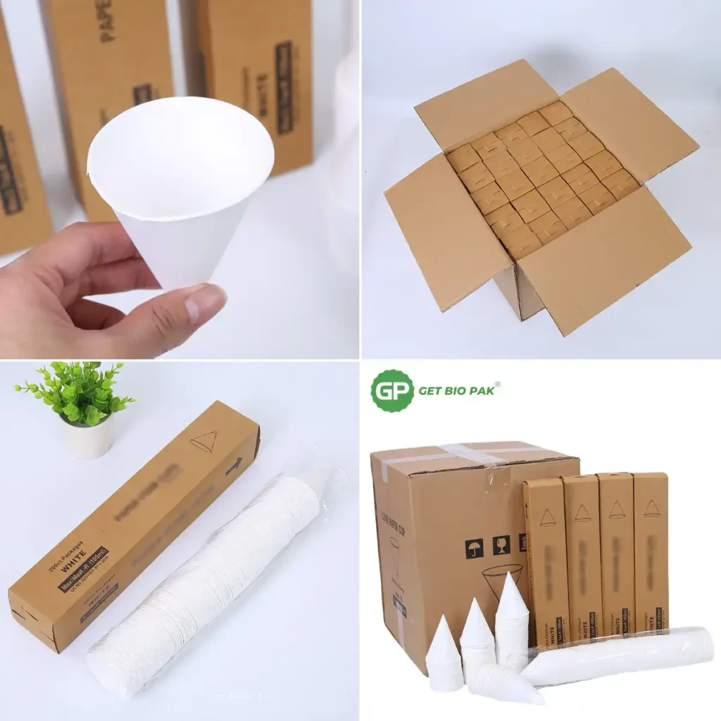 packaging cone paperboard cups