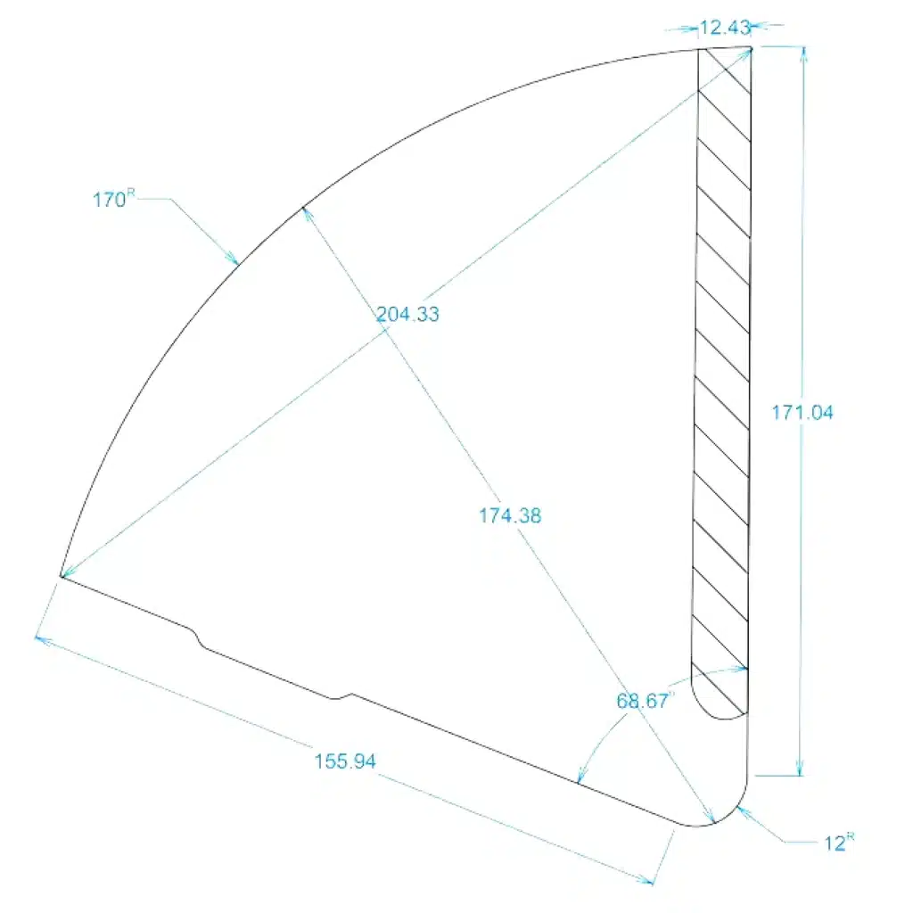 cone paper cup die cuting file drawing