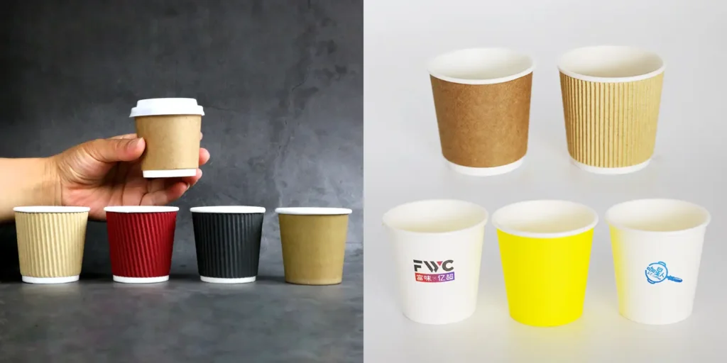 4oz hot paper cup in man hand