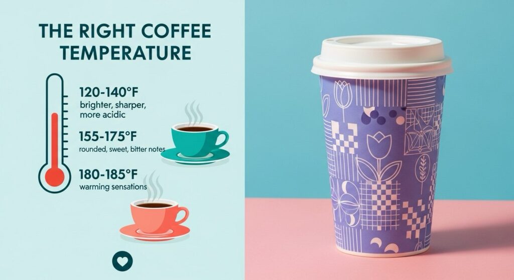 best coffee temperature for takeaway cups
