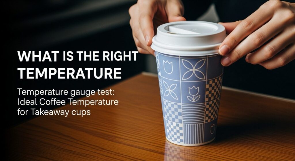 ideal coffee temperature for takeaway coffee cups