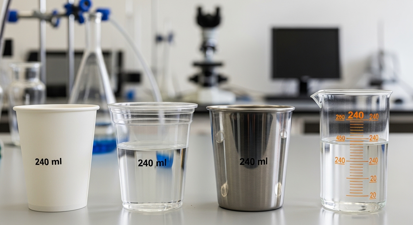 240ml to cup compare in lab