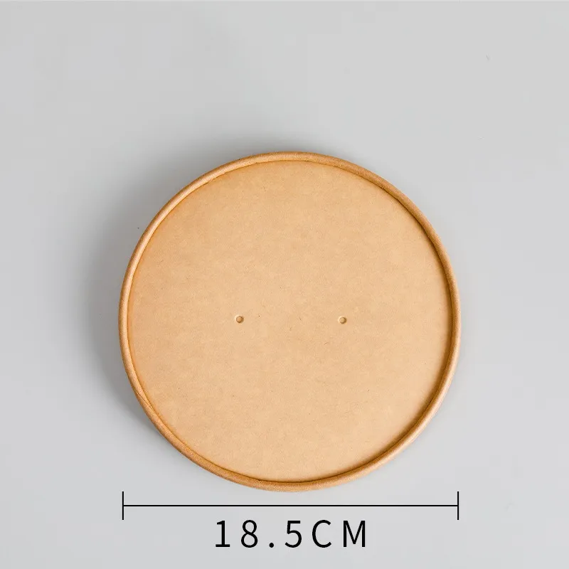 brown paper lids for kraft salad bowl