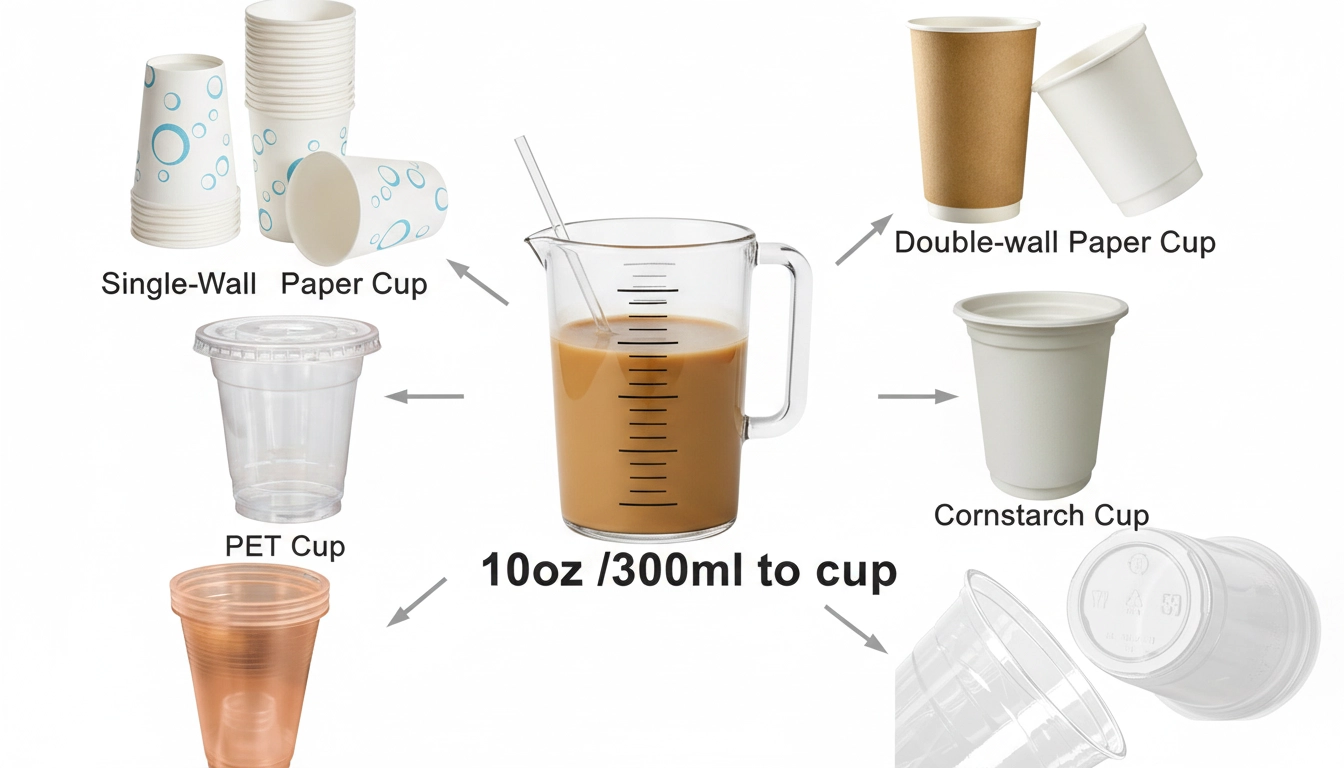 10ml 300ml to different cups