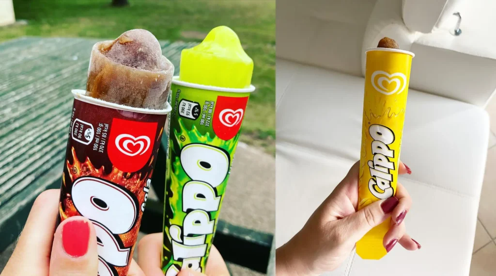 calippo tubes cups in hand