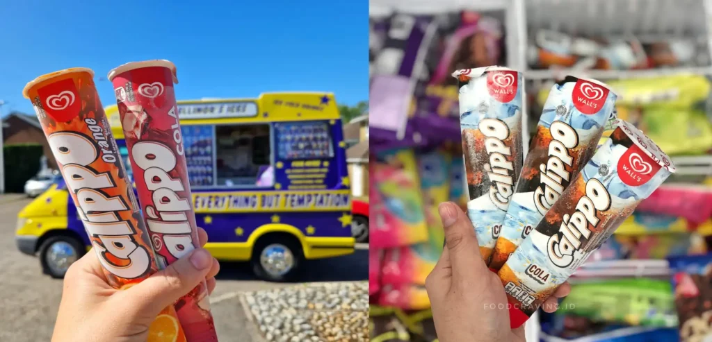 calippo tubes in ice cream ship